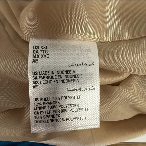 INC Velvet Blazer Women’s Plus Size XXL 2X Champagne Single Button Jacket Velour - Picture 7 of 8